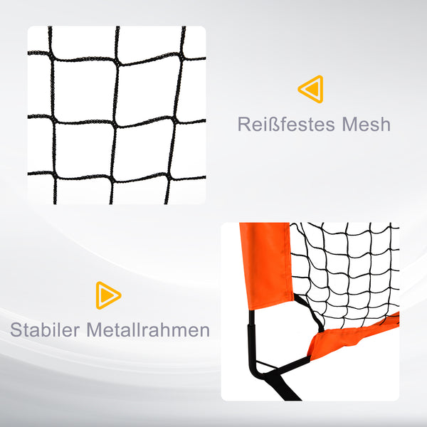 Fussballtor 2er-Set faltbar 183x90x90cm Orange
