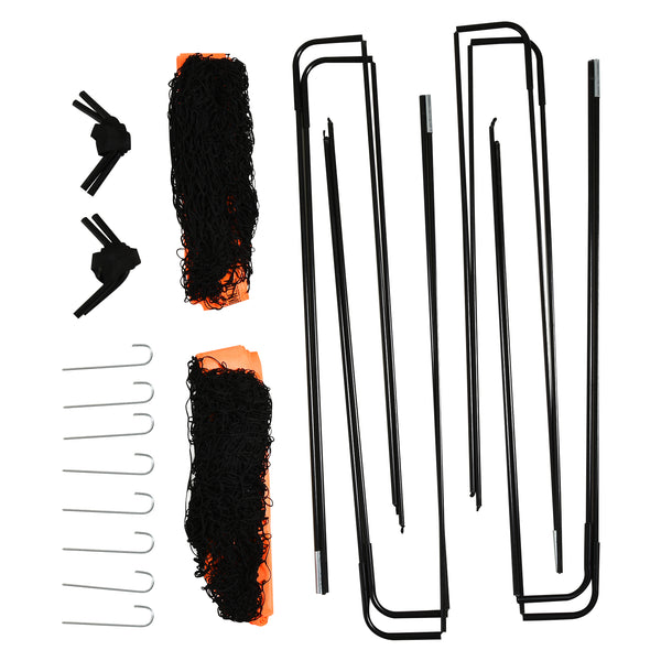 Fussballtor 2er-Set faltbar 183x90x90cm Orange