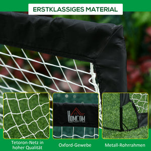 Fussballtor 2er Set faltbar aus Stahl Schwarz