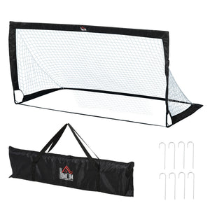 Fussballtor 2er Set faltbar aus Stahl Schwarz