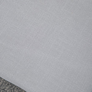 Fussbank Polsterhocker Holzbeine Grau