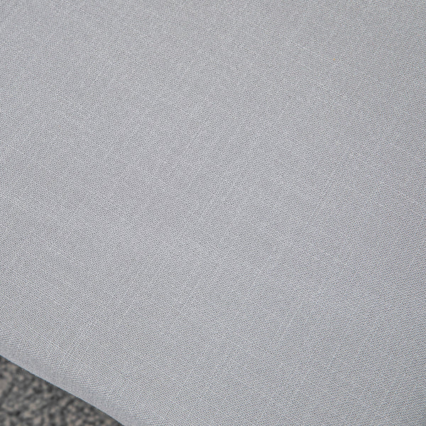 Fussbank Polsterhocker Holzbeine Grau
