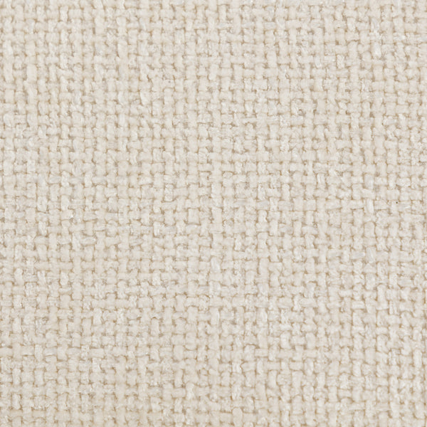 Sitzhocker Fusshocker mit Chenille Sitzkissen cremeweiss
