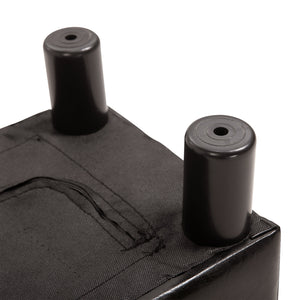 Fusshocker rechteckig bis 100kg Kunstleder Braun