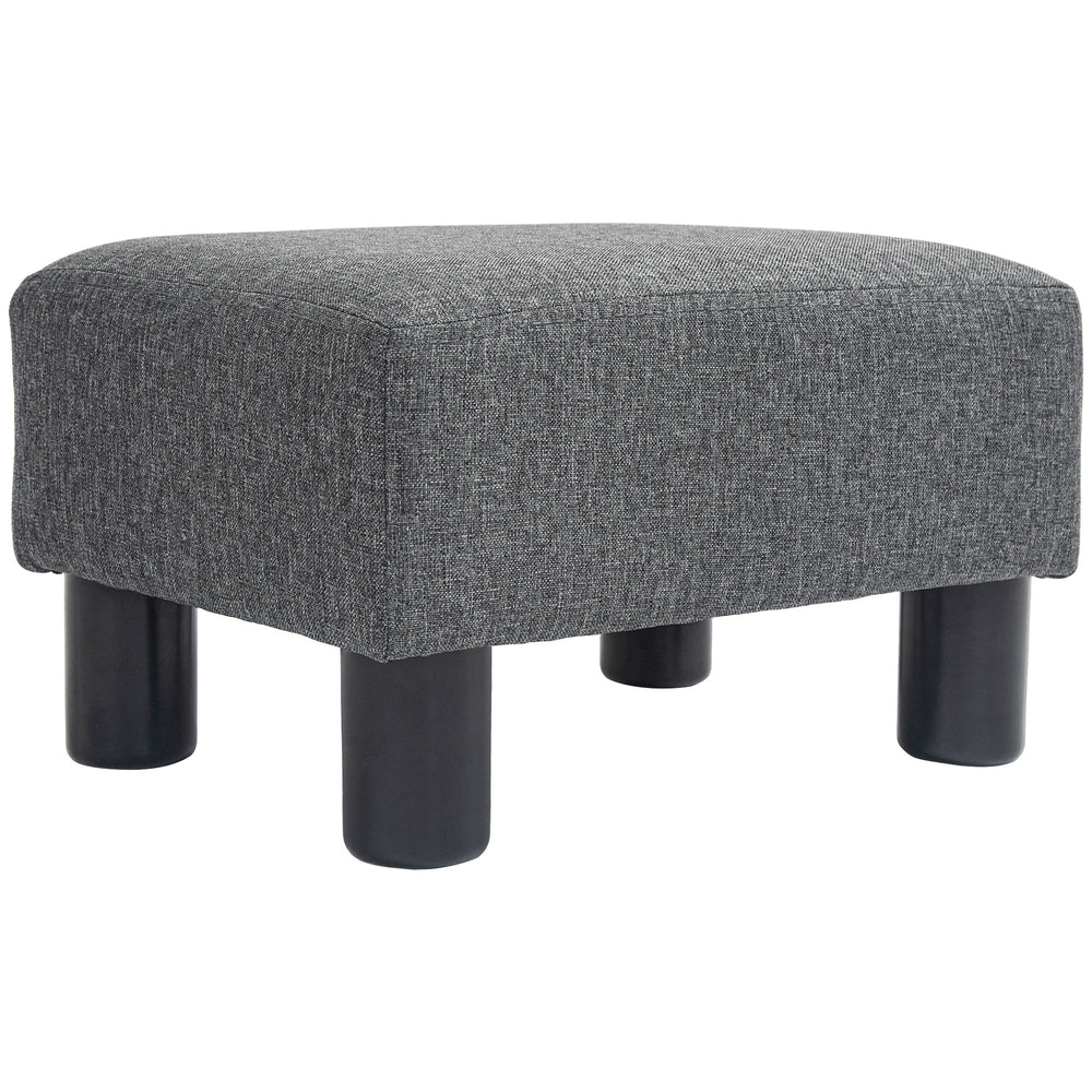 Fusshocker Sitzhocker mit Stoffbezug für Wohnzimmer grau