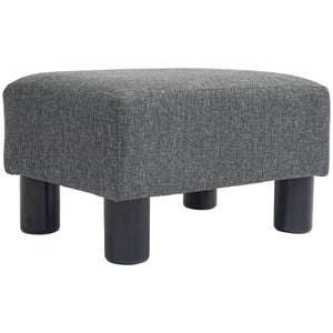 Fusshocker Sitzhocker mit Stoffbezug für Wohnzimmer grau
