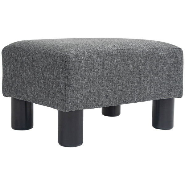 Fusshocker Sitzhocker mit Stoffbezug für Wohnzimmer grau