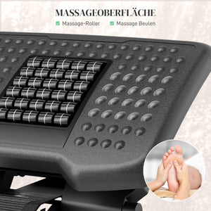 Height-adjustable ergonomic footrest for home office, black