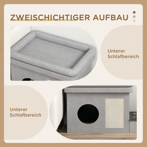 Futternapf-Set Edelstahl 2 Näpfe bis 8kg Grau