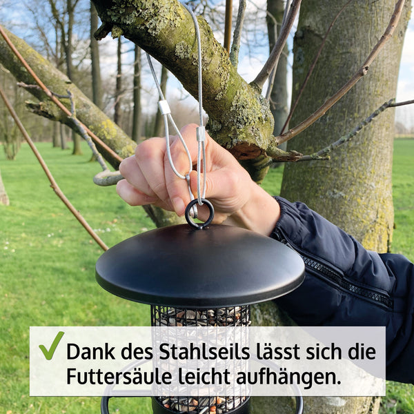 Futtersilo EcoDrop Metall-Vogelfutterspender für Meisenknödel ohne Netz