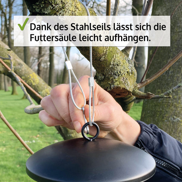 Futtersilo EcoDrop Metall-Vogelfutterspender für Meisenknödel ohne Netz