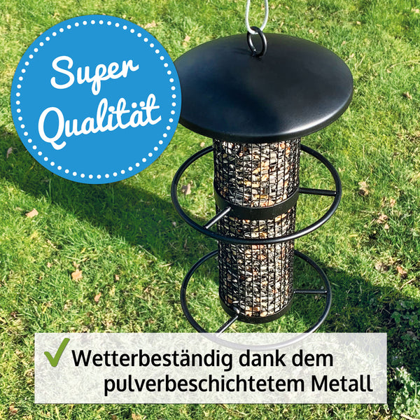 Futtersilo EcoDrop Metall-Vogelfutterspender für Meisenknödel ohne Netz
