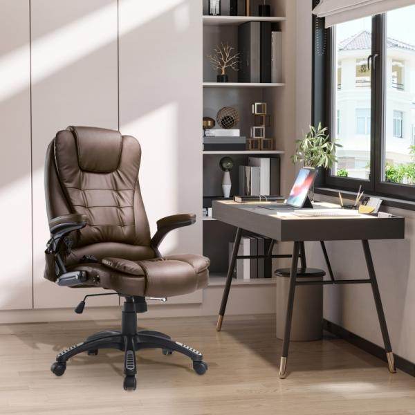 Massage-Chefsessel mit Wärmefunktion Gaming braun