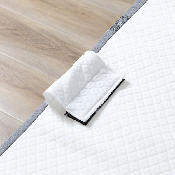 Gästebett Klappbett mit Rollen Weiss chwarz 200x75x425cm