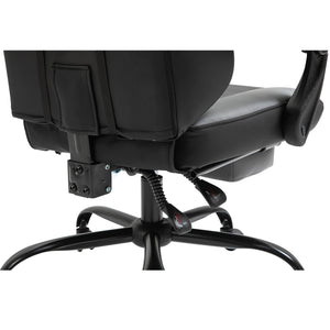 Gaming Sessel ergonomisch mit Kopfstütze & Fussstützen Schwarz