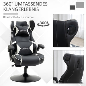 Gamingstuhl ergonomisch und höhenverstellbar Weiss