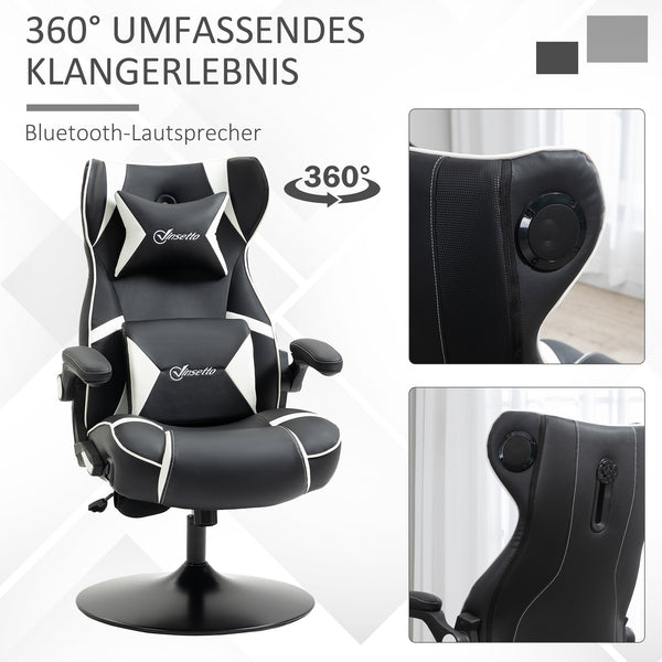 Gamingstuhl ergonomisch und höhenverstellbar Weiss
