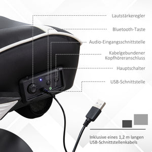 Gamingstuhl ergonomisch und höhenverstellbar Weiss