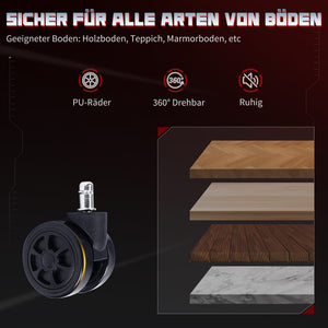 Gaming Stuhl ergonomisch verstellbar mit Lendenstütze grau
