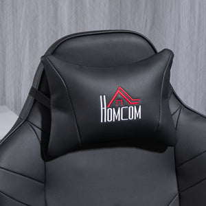 Gaming Stuhl verstellbar mit Massage und Fussstütze Kunstleder