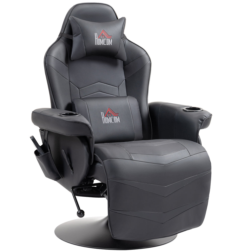 Gaming Stuhl verstellbar mit Massage und Fussstütze Kunstleder