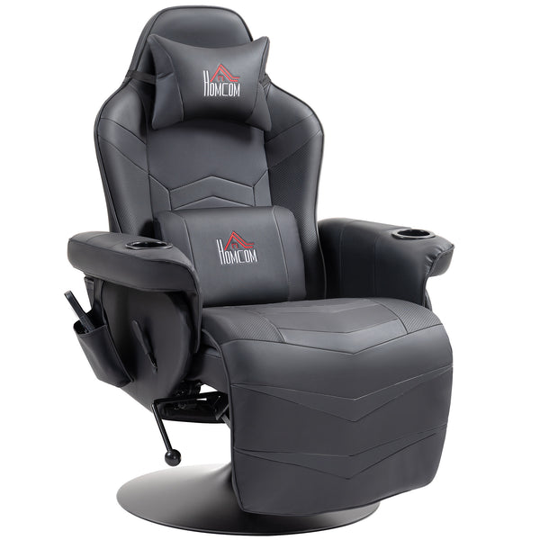 Gaming Stuhl verstellbar mit Massage und Fussstütze Kunstleder