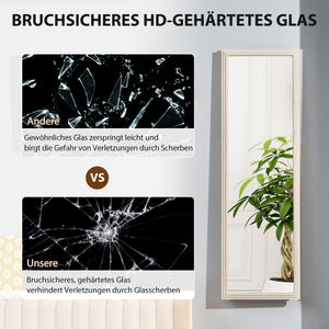 Ganzkörperspiegel rechteckig mit Rahmen 160x50cm weiss
