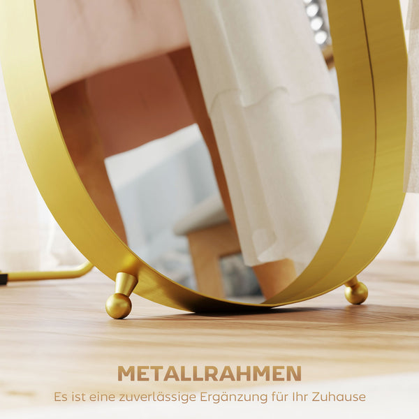 Ganzkörperspiegel mit Metallrahmen für Schlafzimmer 160x50cm gold