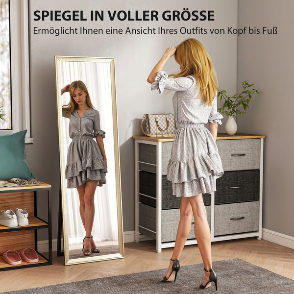 Ganzkörperspiegel gross mit Goldrahmen für Schlafzimmer 160x50cm