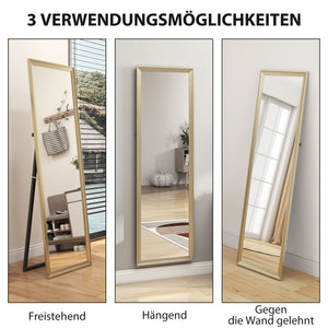 Ganzkörperspiegel gross mit Goldrahmen für Schlafzimmer 160x50cm