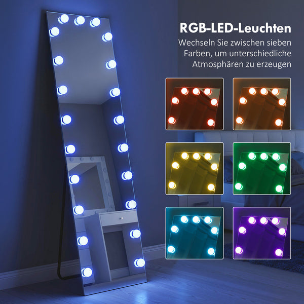 Ganzkörperspiegel LED mit Beleuchtung und Touchfunktion 150x40cm