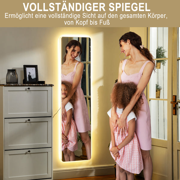 Ganzkörperspiegel LED dimmbar rahmenlos mit Touchfunktion
