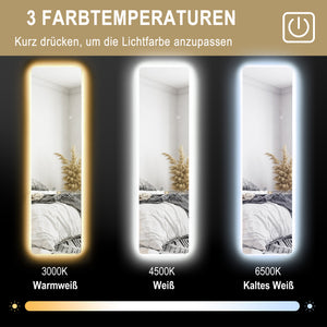 Ganzkörperspiegel LED dimmbar rahmenlos mit Touchfunktion
