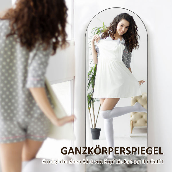 Ganzkörperspiegel rahmenlos freistehend 50x150cm schwarz