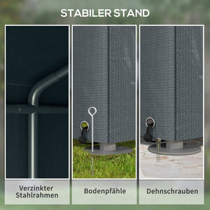 Garagenzelt 16x218x172m UV-Schutz wasserabweisend Grau