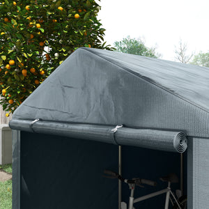 Garagenzelt 16x218x172m UV-Schutz wasserabweisend Grau