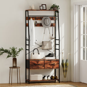 Garderobe mit Schuhregal Sitzbank und Haken für Flur