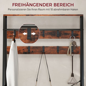 Garderobe mit Schuhregal Sitzbank und Haken für Flur