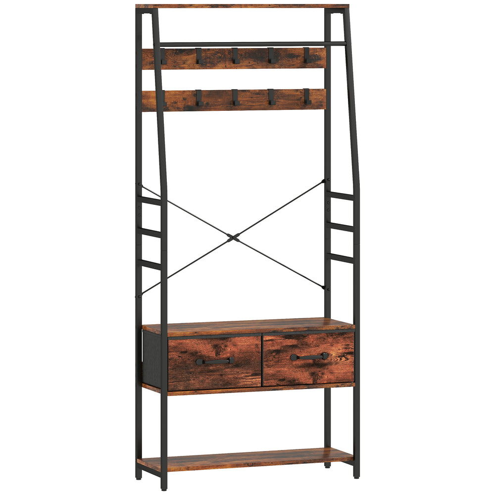 Garderobe mit Schuhregal Sitzbank und Haken für Flur