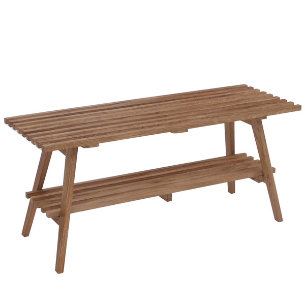 Garderobenbank Sitzbank Schuhregal Schuhablage 45x100x35cm Eiche