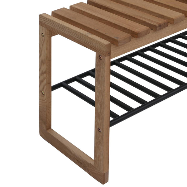 Garderobenbank Sitzbank Schuhregal Schuhablage 45x88x30cm Eiche