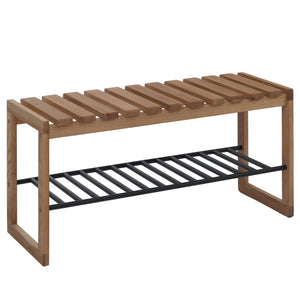Garderobenbank Sitzbank Schuhregal Schuhablage 45x88x30cm Eiche
