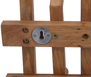Garderobenpaneel Wandgarderobe Massivholz 40x38cm Eiche