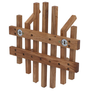 Garderobenpaneel Wandgarderobe Massivholz 40x38cm Eiche