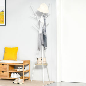 Garderobenständer 45x45x180cm Metall Weiss