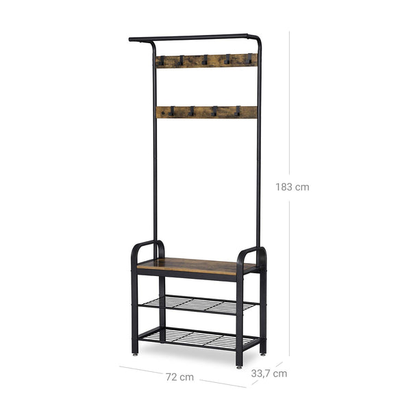 Coat rack, clothes rack 183x72x33cm IndustrialVIBE