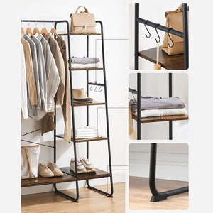 Coat rack, clothes rack with shelves