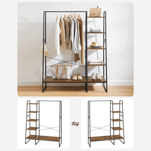 Coat rack, clothes rack with shelves