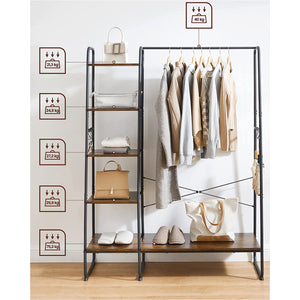 Coat rack, clothes rack with shelves