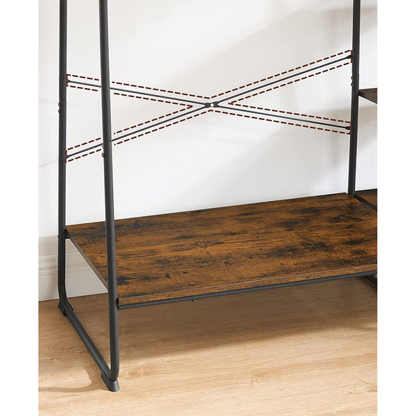 Coat rack, clothes rack with shelves